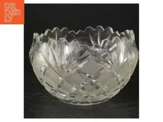 Glas skål med mønster (str. Ø. 17 cm)