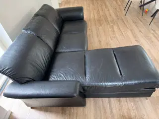Stressless læderhjørnesofa med chaiselong – Aalbor