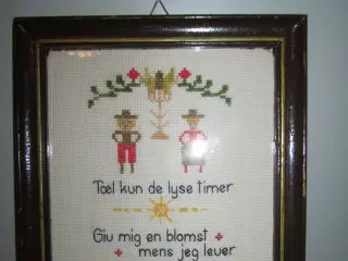 Skønt BRODERI i Ramme.