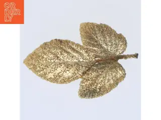Guld bladminiatyr broche (str. 6 cm)