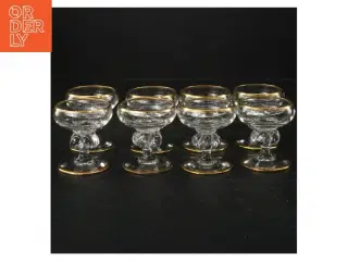 Gisselfeld likørglas med guldkant, fra Holmegaard (str. 1000)