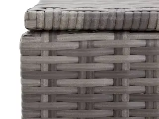 Opbevaringskasse til haven 120x50x60 cm polyrattan grå