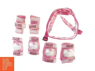 Knæ, albue og håndleds beskyttere med Hello Kitty taske fra Sanrio (str. 25 til 50 kg)