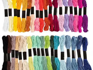 Broderigarn 1 mm - Assorterede Farver, 42 Bundter