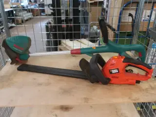 Hækkeklipper BLACK&DECKER og kantklipper BOSCH
