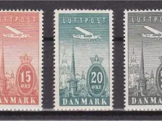 Danmark - Luftpostfrimærker, afa 216-20 postfriske