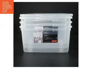 Plastik opbevaringsbokse, 3 stk fra Plast Team (str. 28 x 25. x 13. cm. 3 styk)