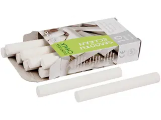 Hvide Tavlekridt 8 cm - 10x10 stk. i Pakke