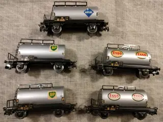 Märklin Tankvogne ESSO, BP og ARAL 5stk