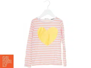 Stribet langærmet trøje med gult hjerte fra H&M (str. 122)