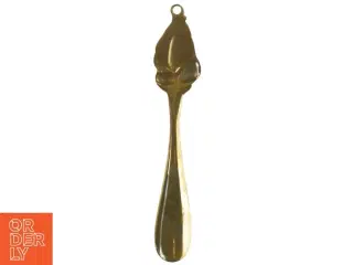 Vintage Messing skohorn med skibsdekoration (str. 23,5 cm)