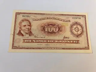 100 kroner 1970 Erstatningsseddel Danmark