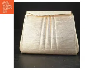 Elegant aftentaske med guldfinish (str. 14,5x20x4,5 cm)