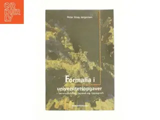 Formalia i universitetsopgaver af Peter Stray Jørgensen (Bog)