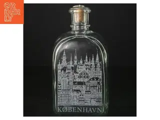 Holmegaard flaske København motiv (str. 19x10 cm)