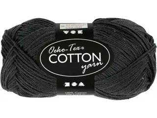 Bomuldsgarn 8/4 - Antrascitgrå, 170m, 50g