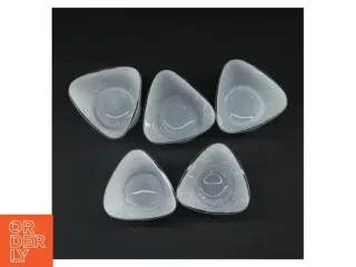 Sæt med 5 trekantede glaslysestager (str. 5 styk. 8 cm)