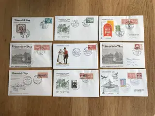 Frimærkets Dag  -  9 kuverter