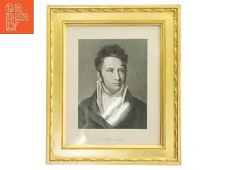 Indrammet kunsttryk (str. 31,5x26,5 cm)