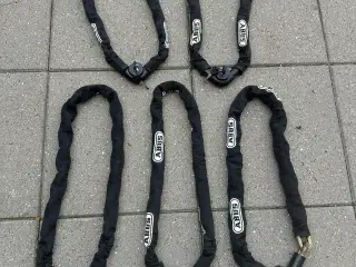 5 stk. MC Låse Abus. Længde 100 cm. m. 2 nøgler