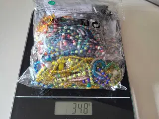 Perler/348 g. - grøndlandske,glas,porcelæn,plast