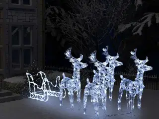 Rensdyr og kane juledekoration 400 LED'er akryl