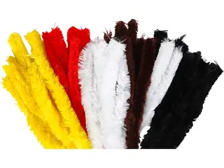 Chenille, L: 40 cm, tykkelse 30 mm, ass. farver, 48stk./ 1 pk.