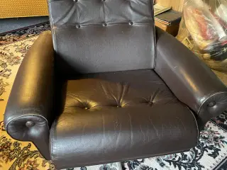 Fin gammel læderstol