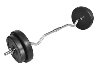 Curlstang med vægte 30 kg