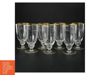 Sæt med 8 Lyngby Glas"måge" ølglas (str. 14x8 cm)