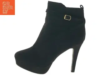 Sorte ankelstøvler med stilet hæl fra H&M (str. 37 )