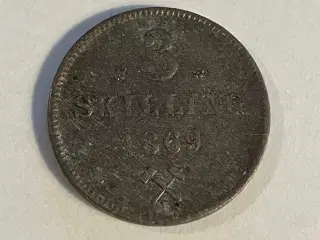 3 Skilling 1869 Norge