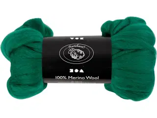 100g Grøn Merinould - 21 my til Håndarbejde