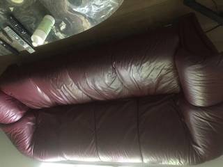 2 stk lædersofaer bordeaux farve