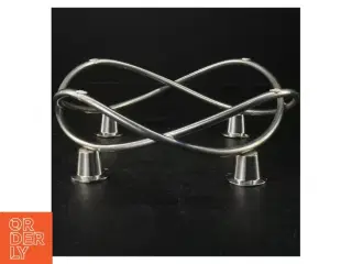 Rustfrit stål lysestage fra Georg Jensen (str. Ø 25)