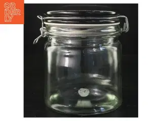 Opbevaringsglas med sort låg (str. 18 cm)