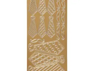 Stickers, slips, ark 10x23 cm, guld, 1 ark