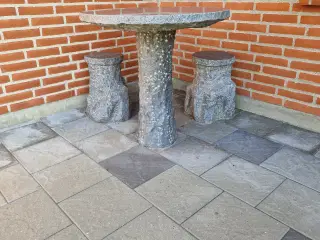 Flot lille cafe sæt i granit