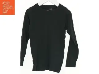 Langærmet sort bluse fra Mads & Mette (str. 104)