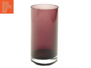 Glasvase i lilla glas fra holmegaard(str. Ø 10 cm længde 20 cm)