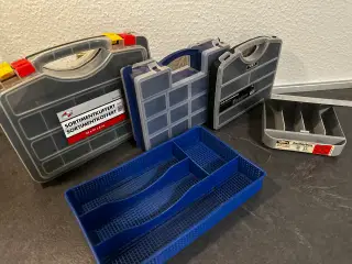 Sortiment og opbevarings bokse i plast