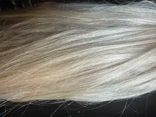Ægte beige blond hår, hår extensions 45cm