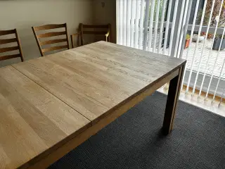 Skovby spisebord SM24 massiv eg med tre tillægspla