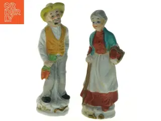 Porcelænsfigurer, bondepar (str. 16 x 5 cm)