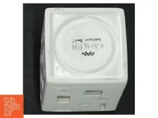 Hvid porcelæns lysestage fra K&#228;hler (str. 10 x 7 cm)