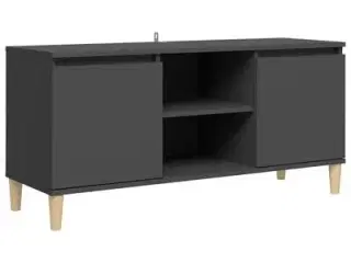 vidaXL tv-bord med massive træben 103,5x35x50 cm g