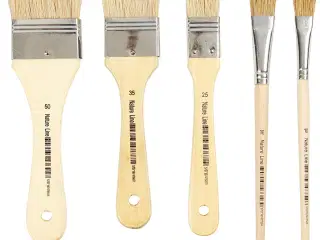 Lakpensel, 10+16+25+35+50, L: 18,5-21,5 cm, B: 13-50 mm, flad, 10stk./ 1 pk.
