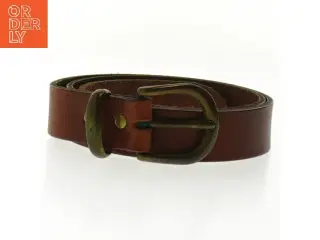 Læderbælte med metalspænde (str. 70 cm)