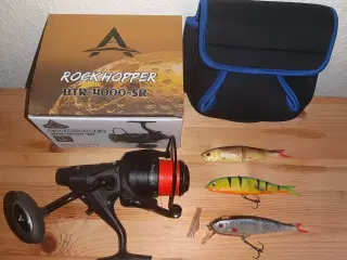 Baitrunner hjul med fletline og grej. Nyt.