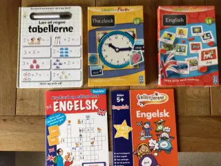 For børn - Lær at regne - lær engelske ord og uret